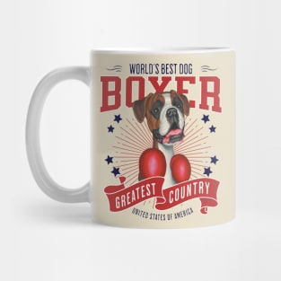 Boxing Boxer Dog USA Mug